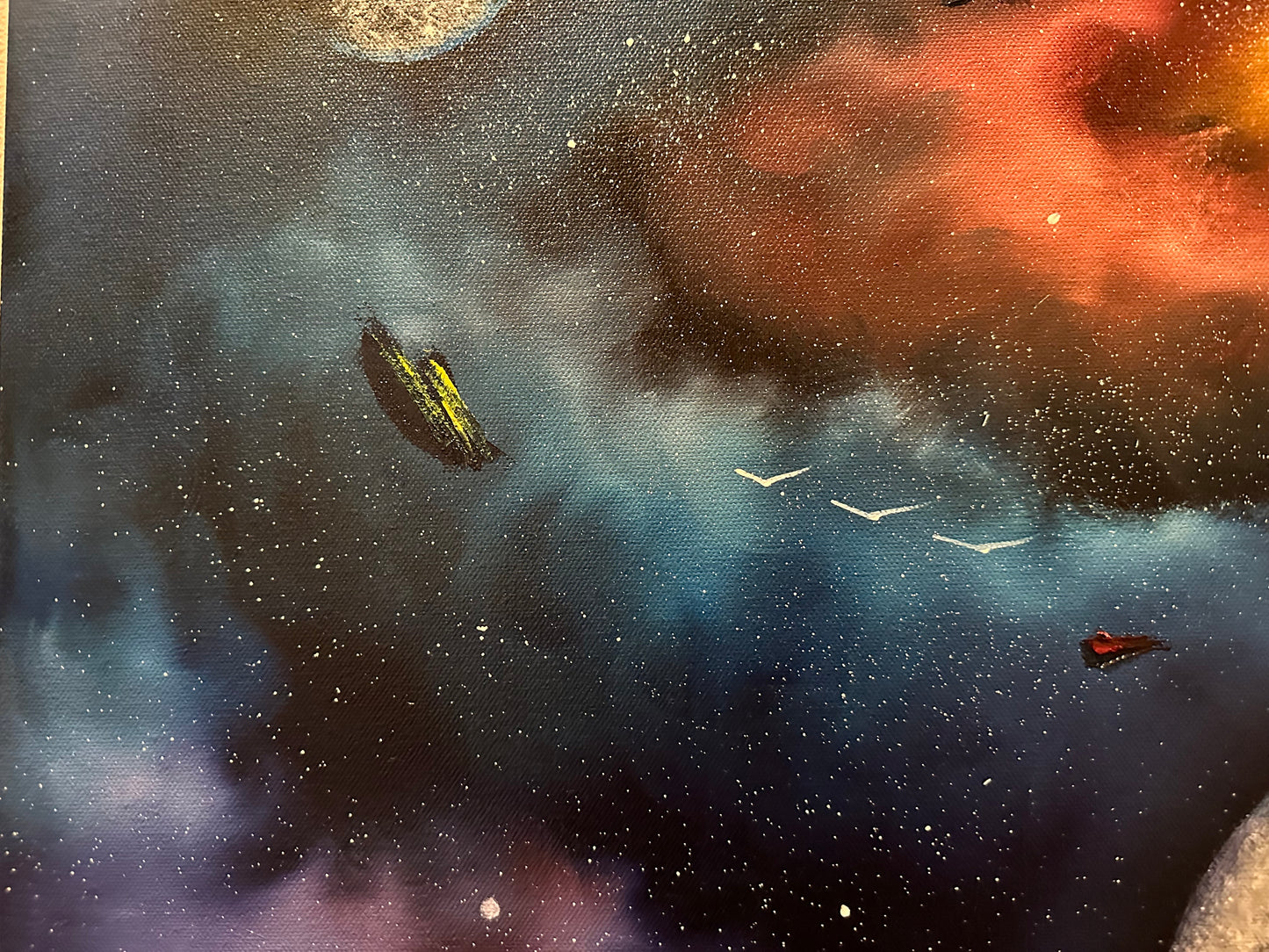 Painting 1414 - 24x24" Pro Series Canvas Deep Space Galaxy painted Live on TikTok 7/28/24 by PaintWithJosh