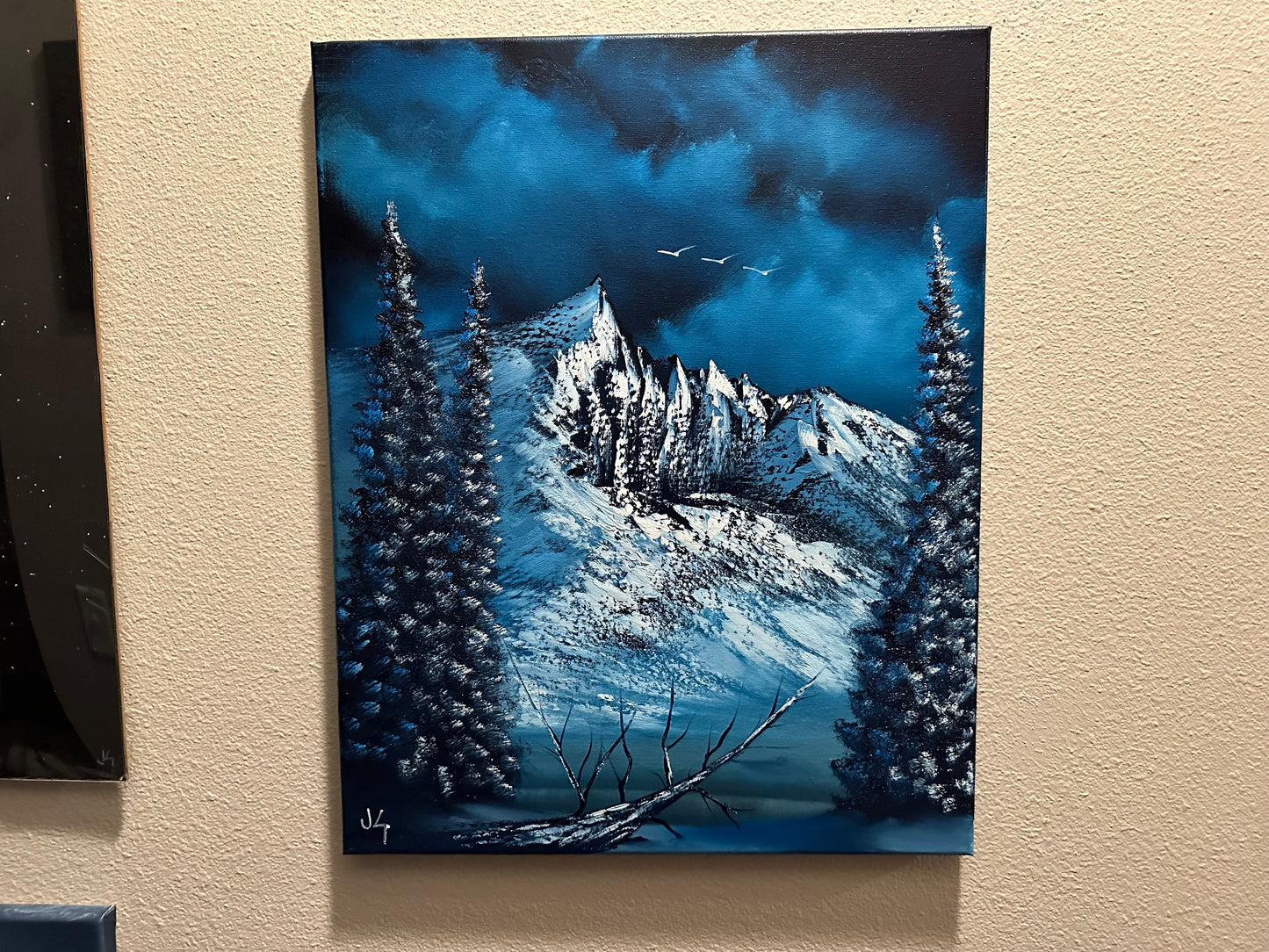 Painting #1397 - 16x20" Canvas - Mountain Landscape Painted on 7/19/24