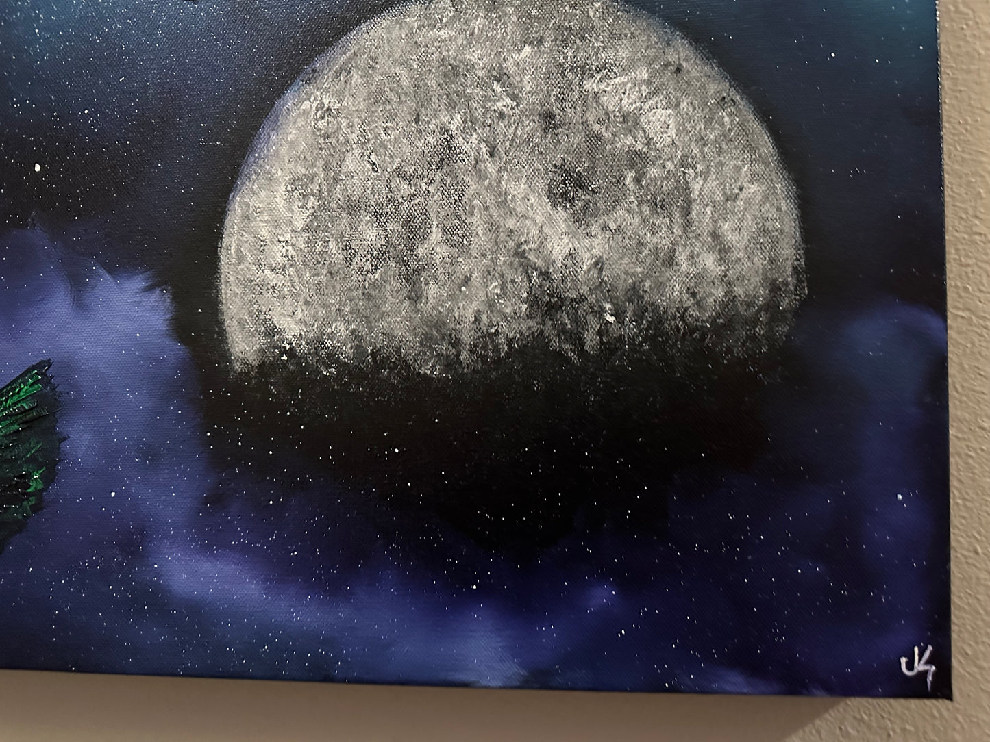 Painting 1414 - 24x24" Pro Series Canvas Deep Space Galaxy painted Live on TikTok 7/28/24 by PaintWithJosh