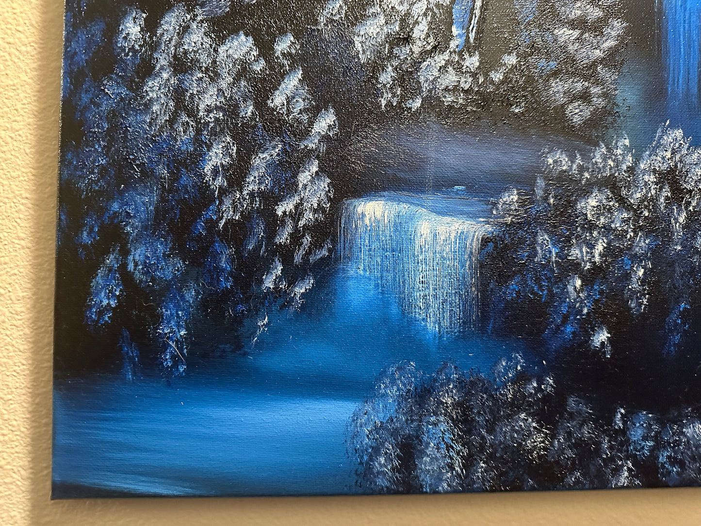 Painting 1309 - 16x20" Canvas - Cold Winter Landscape painted in Class on 5/25/24  by PaintWithJosh