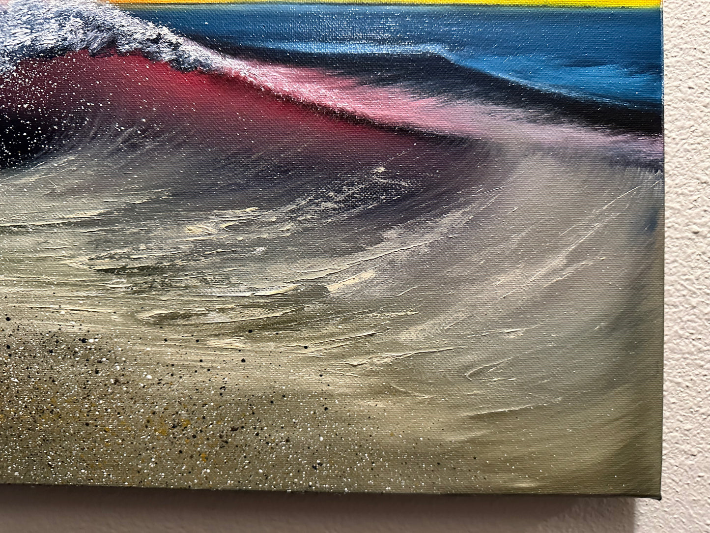 Painting #1396 - 16x20" Canvas - Sunset Seascape Painted on 7/18/24