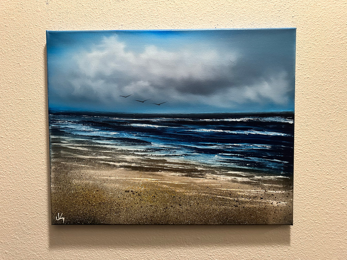 Painting #1379- 16x20" Canvas - Oregon Coast Seascape Painted LIVE ON SOCIAL MEDIA on 7/7/24