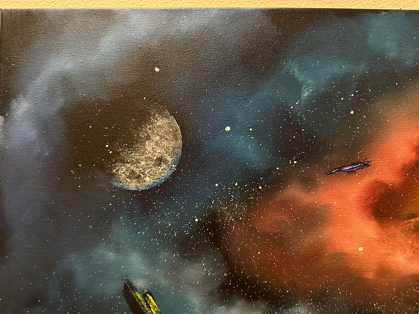 Painting 1414 - 24x24" Pro Series Canvas Deep Space Galaxy painted Live on TikTok 7/28/24 by PaintWithJosh