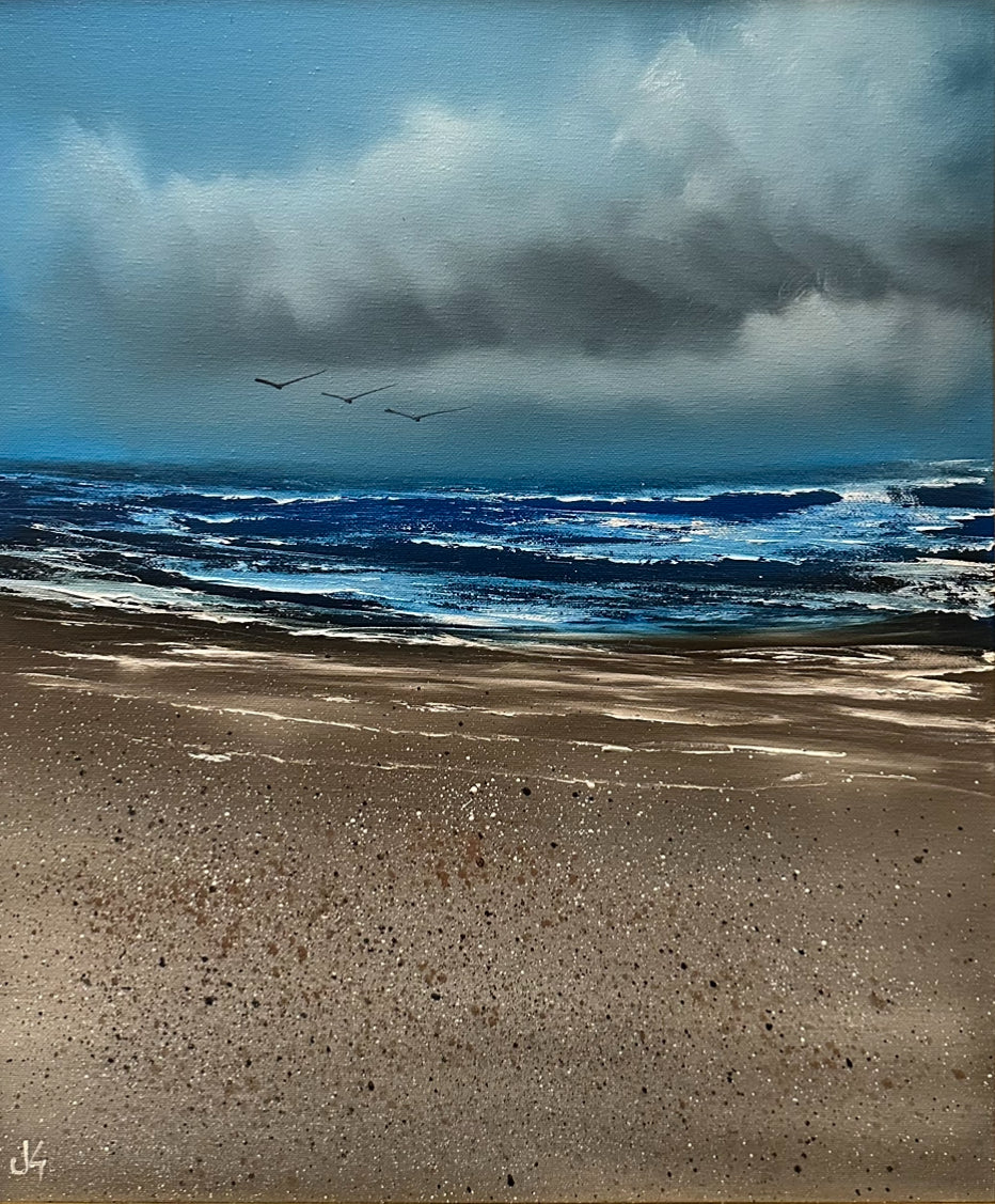 Painting #1405 - 18x24" Canvas - Oregon Seascape Painted on 7/22/24