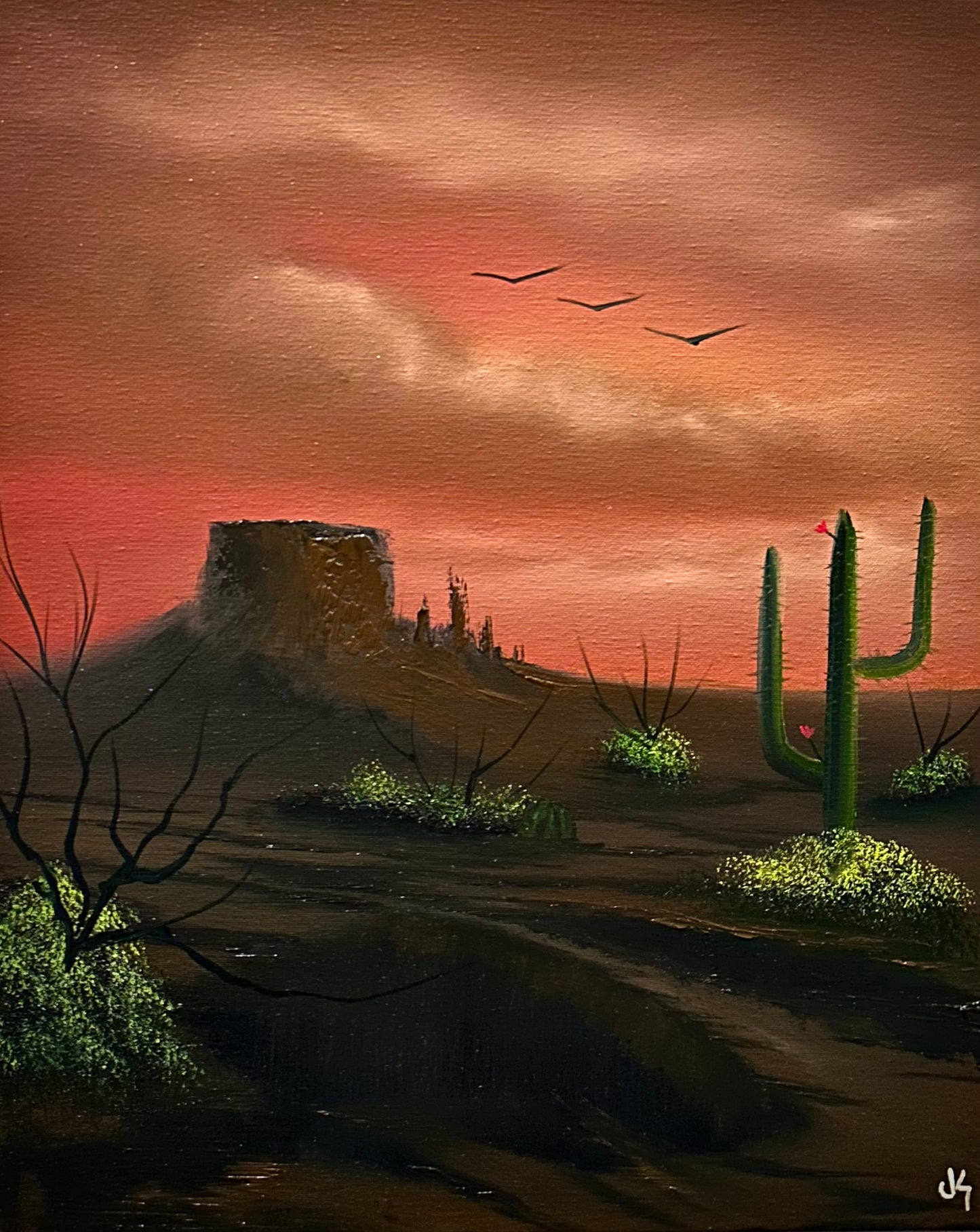 Painting #1538 - 16x20" Canvas - Desert Landscape