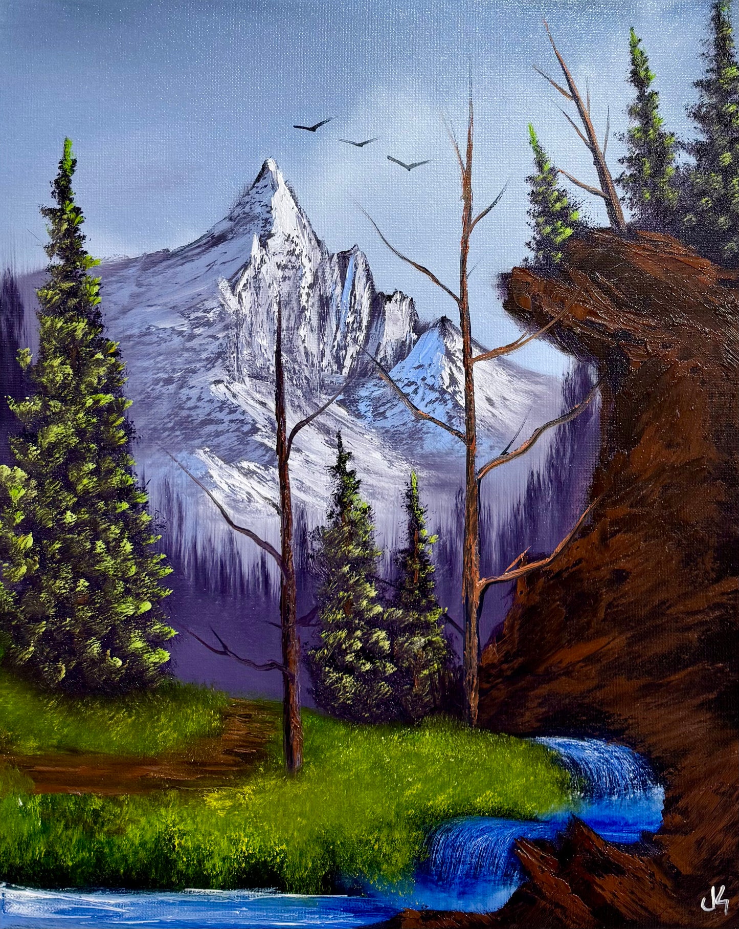 Painting #1608 - Royal Majesty Falls Landscape