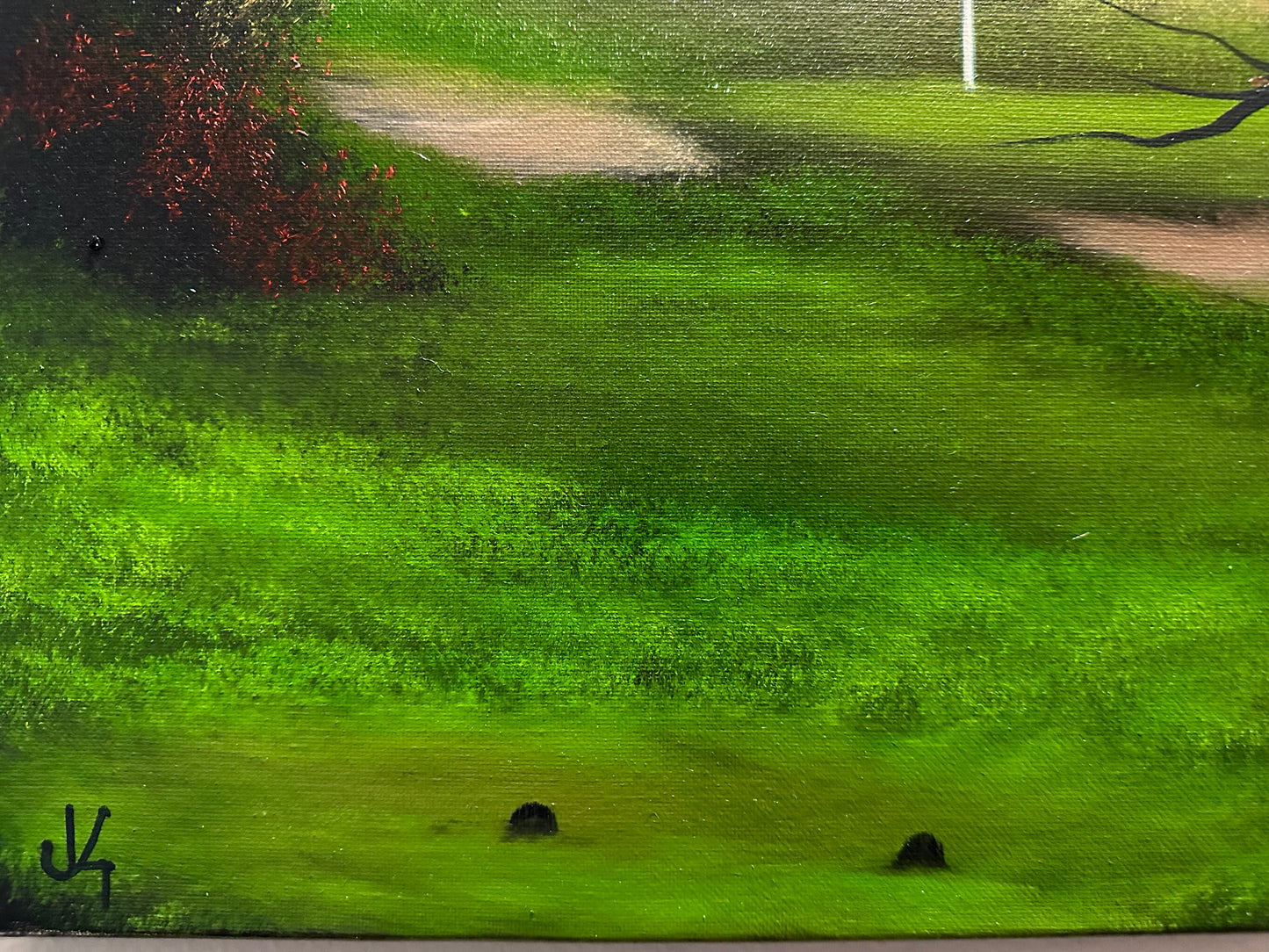 Painting #1392 - 16x20" Canvas - Golf Course Painted on 7/15/24