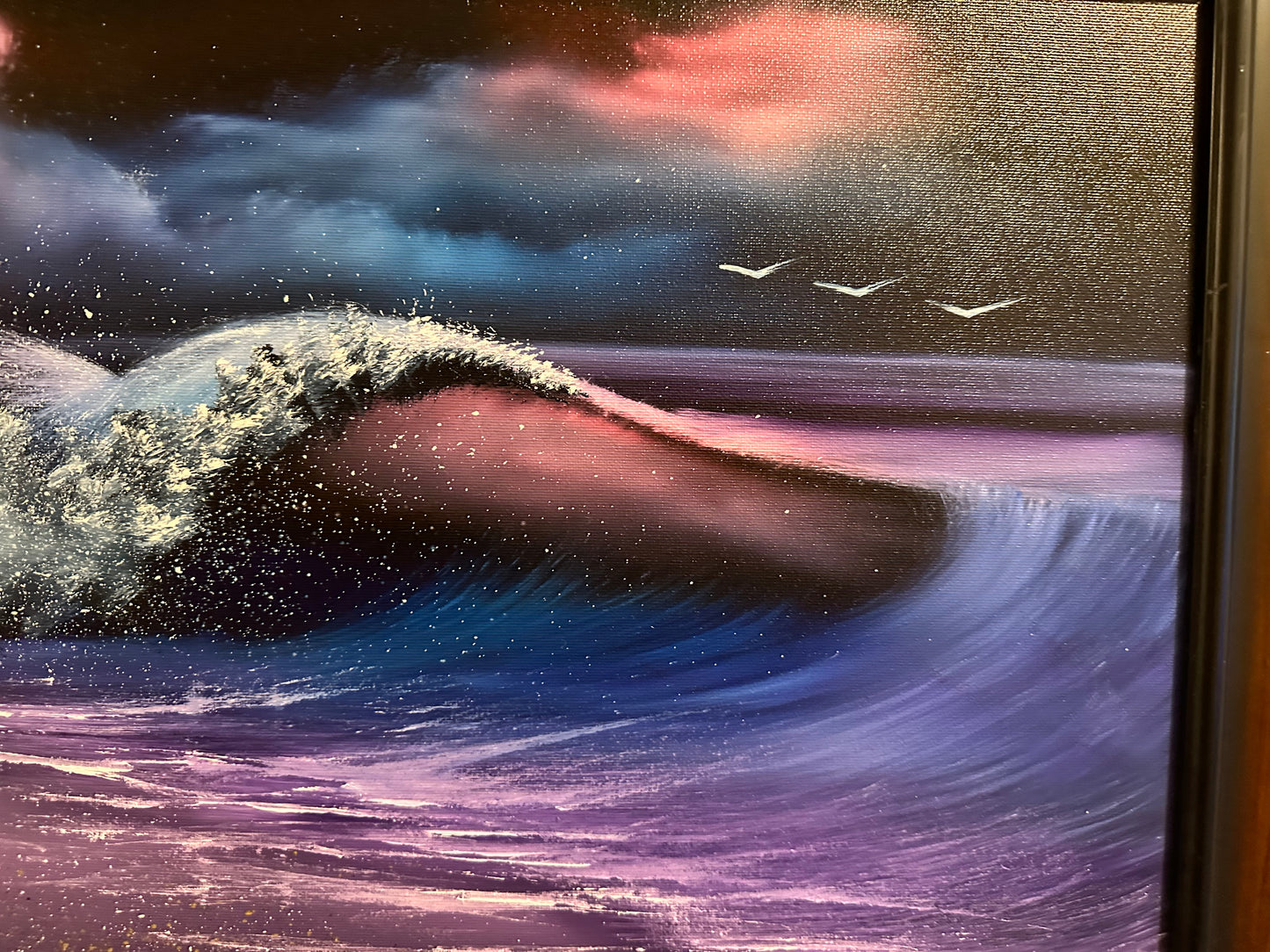 Painting #1407 - 18x24" Canvas - Night Seascape Painted on 7/25/24