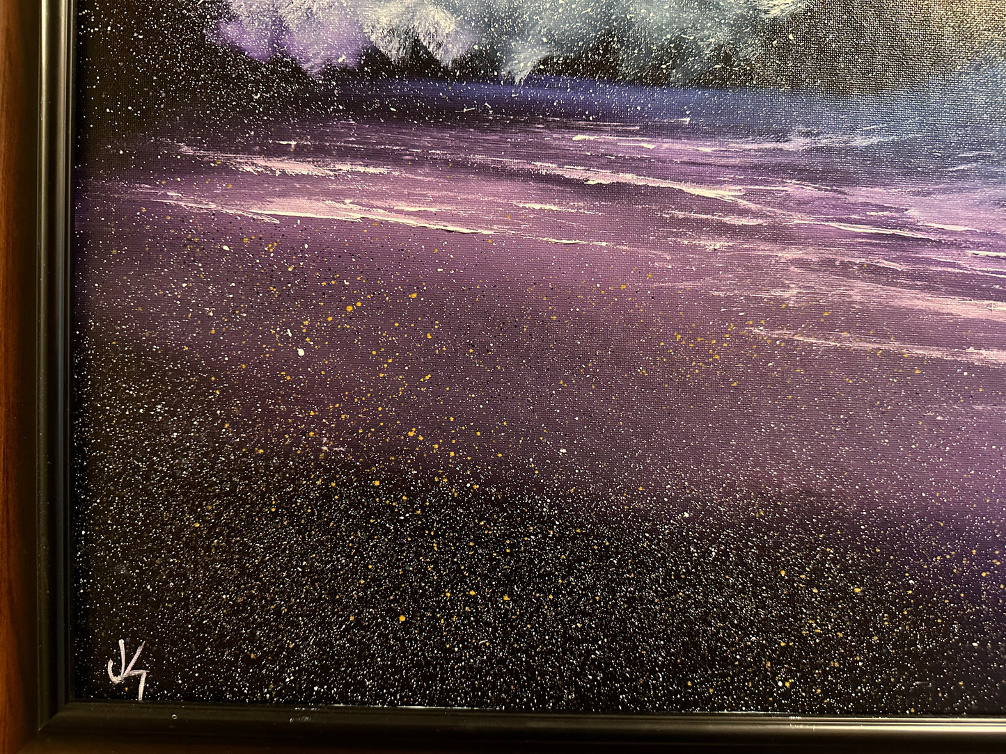 Painting #1407 - 18x24" Canvas - Night Seascape Painted on 7/25/24