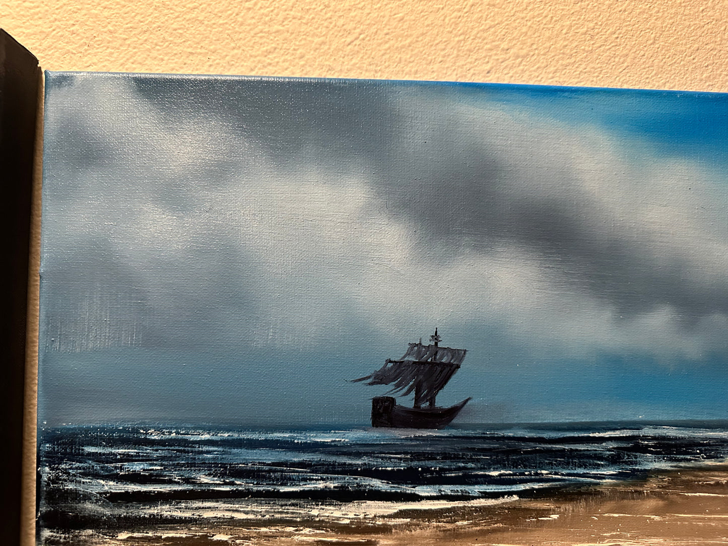 Painting #1424 - 18x24"  Canvas - Pirate Ship Oregon Seascape Painted on 8/4/24