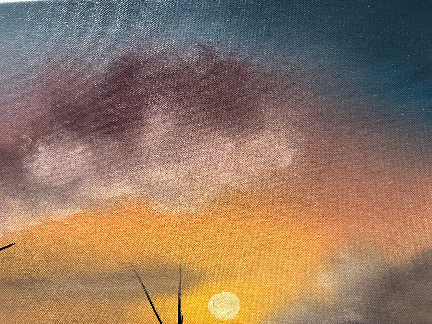 Painting 1431 - 24x30" Pro Series Canvas - Sunset Mountain painted Live on TikTok 8/9/24 by PaintWithJosh