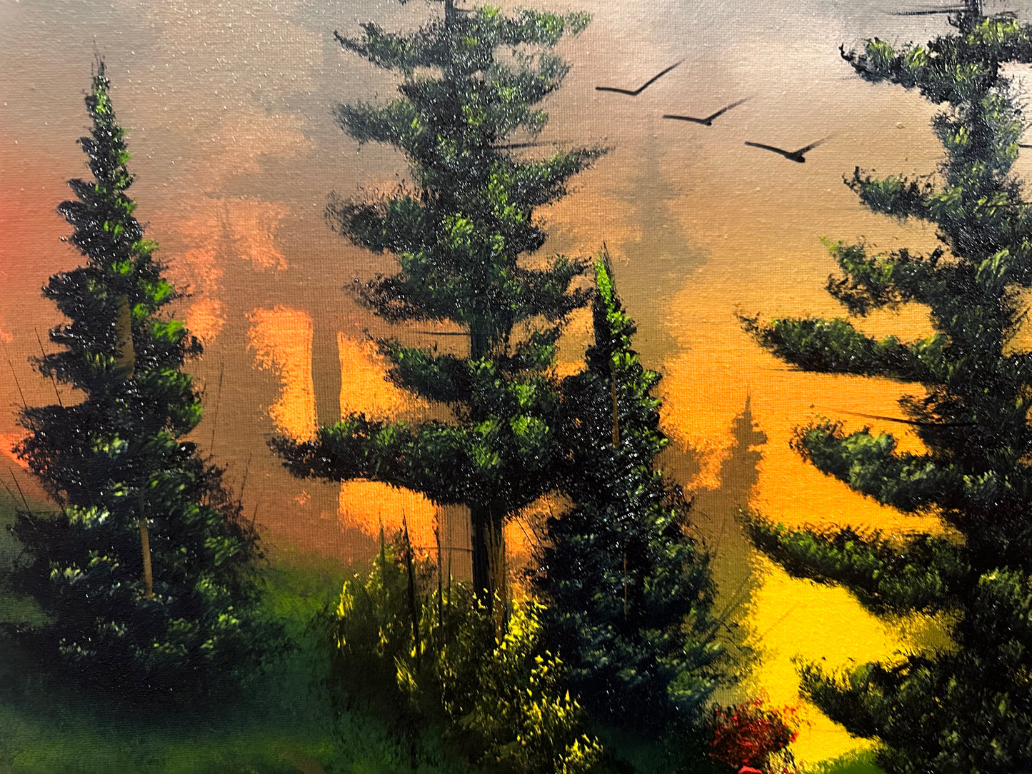 Painting #1465 - 18x24" Sunset Forest Landscape