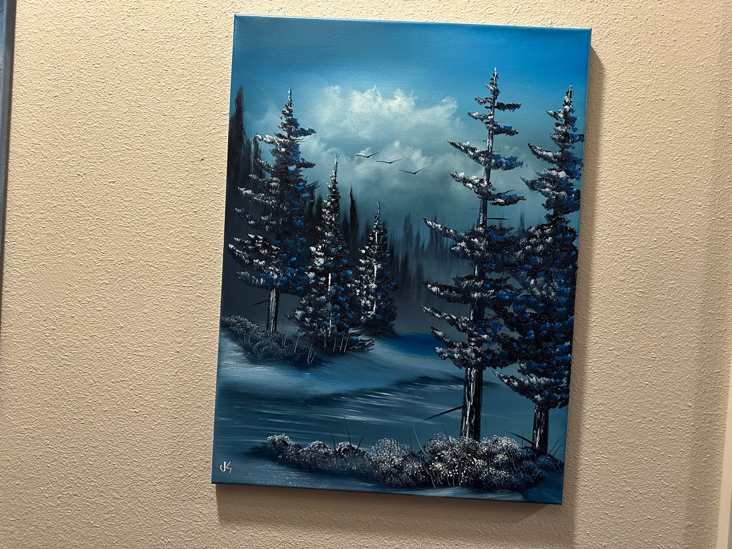 Painting #1467 - 18x24" Winter Forest Landscape