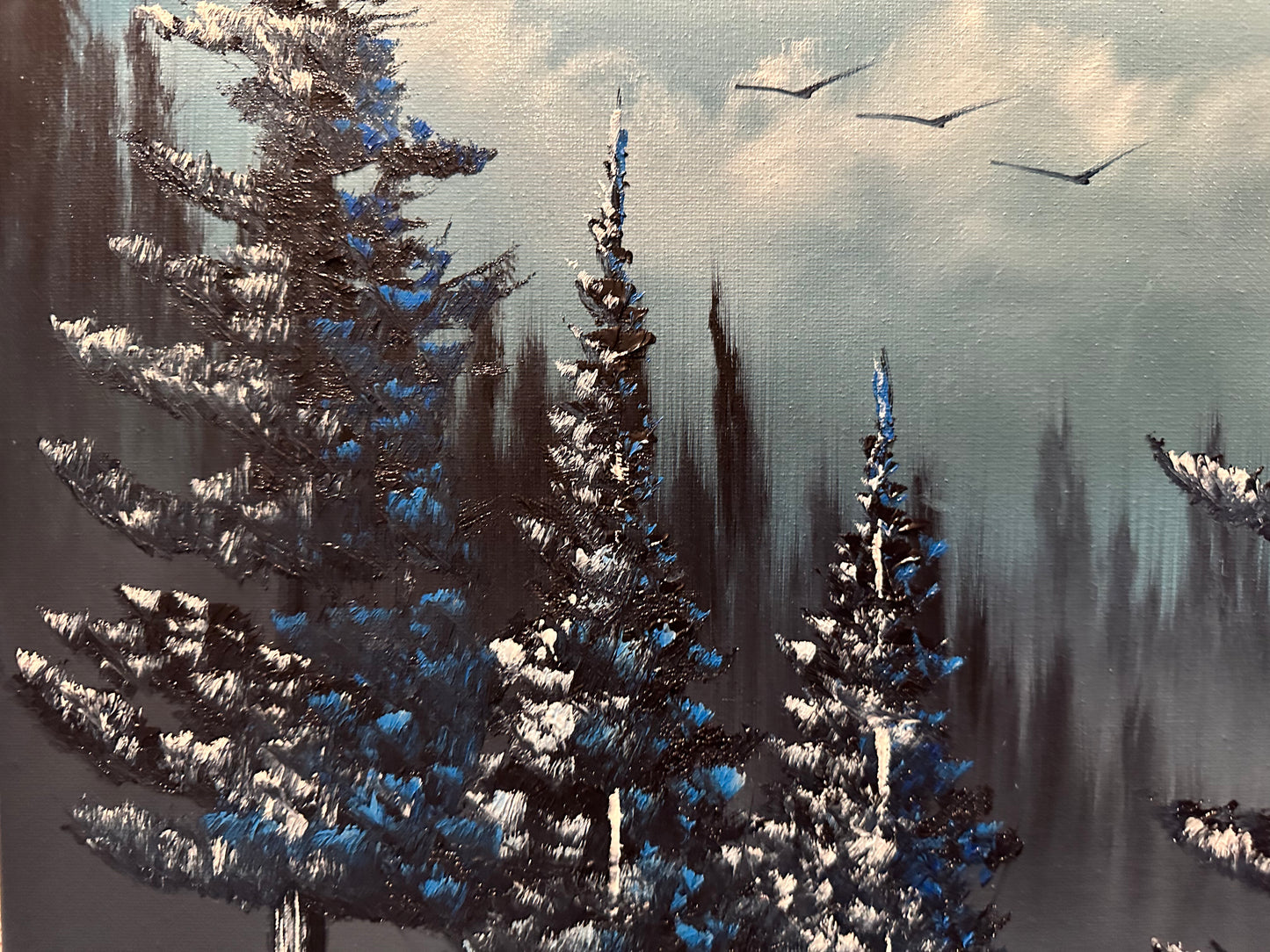 Painting #1467 - 18x24" Winter Forest Landscape