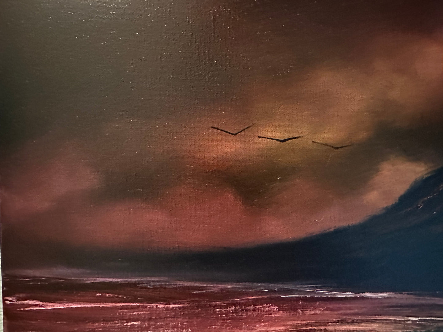 Painting #1534 - 16x20" Canvas - Mordor Seascape