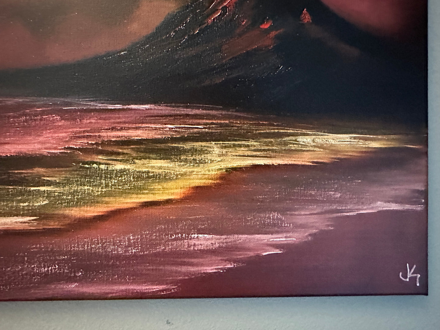 Painting #1534 - 16x20" Canvas - Mordor Seascape