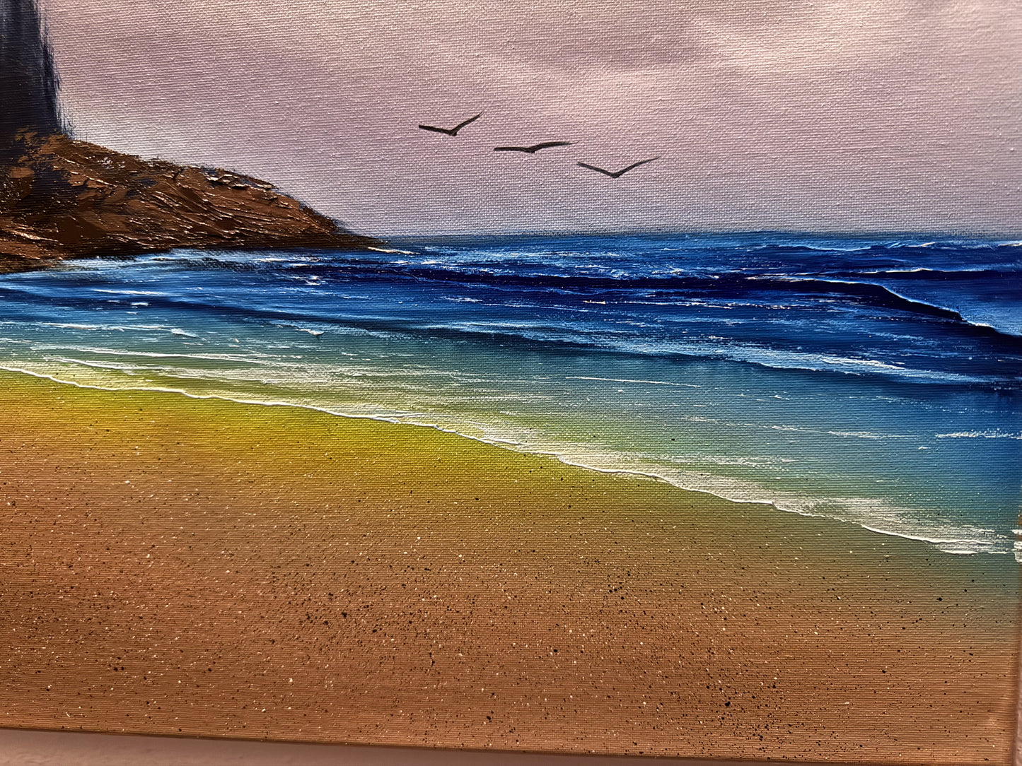 Painting #1566 - 18x24 Canvas - Sunset Seascape