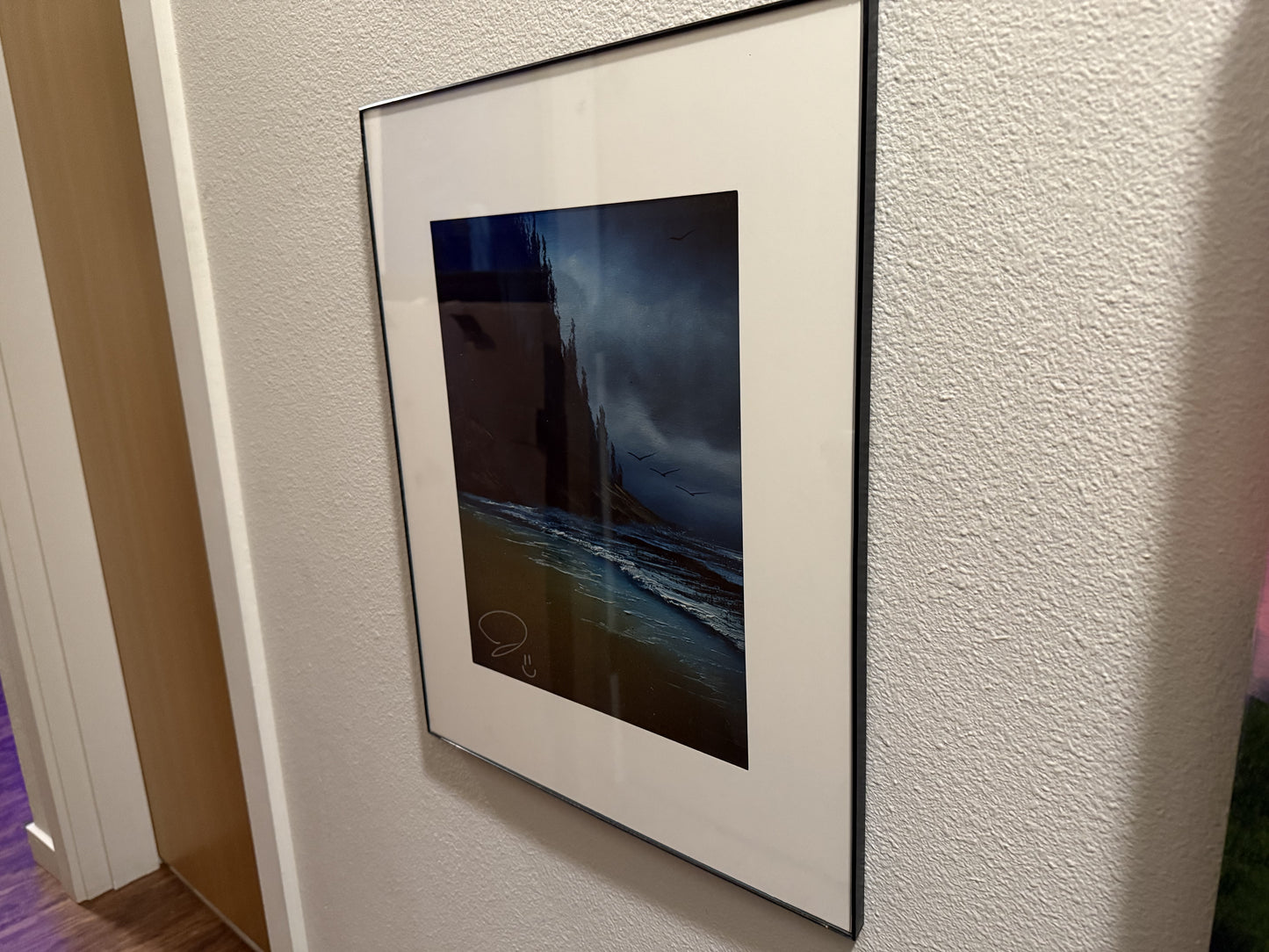 Poster Print- Gallery Print Signed - 16x20 Frame Matted to 11x14 - Heceta Head Left