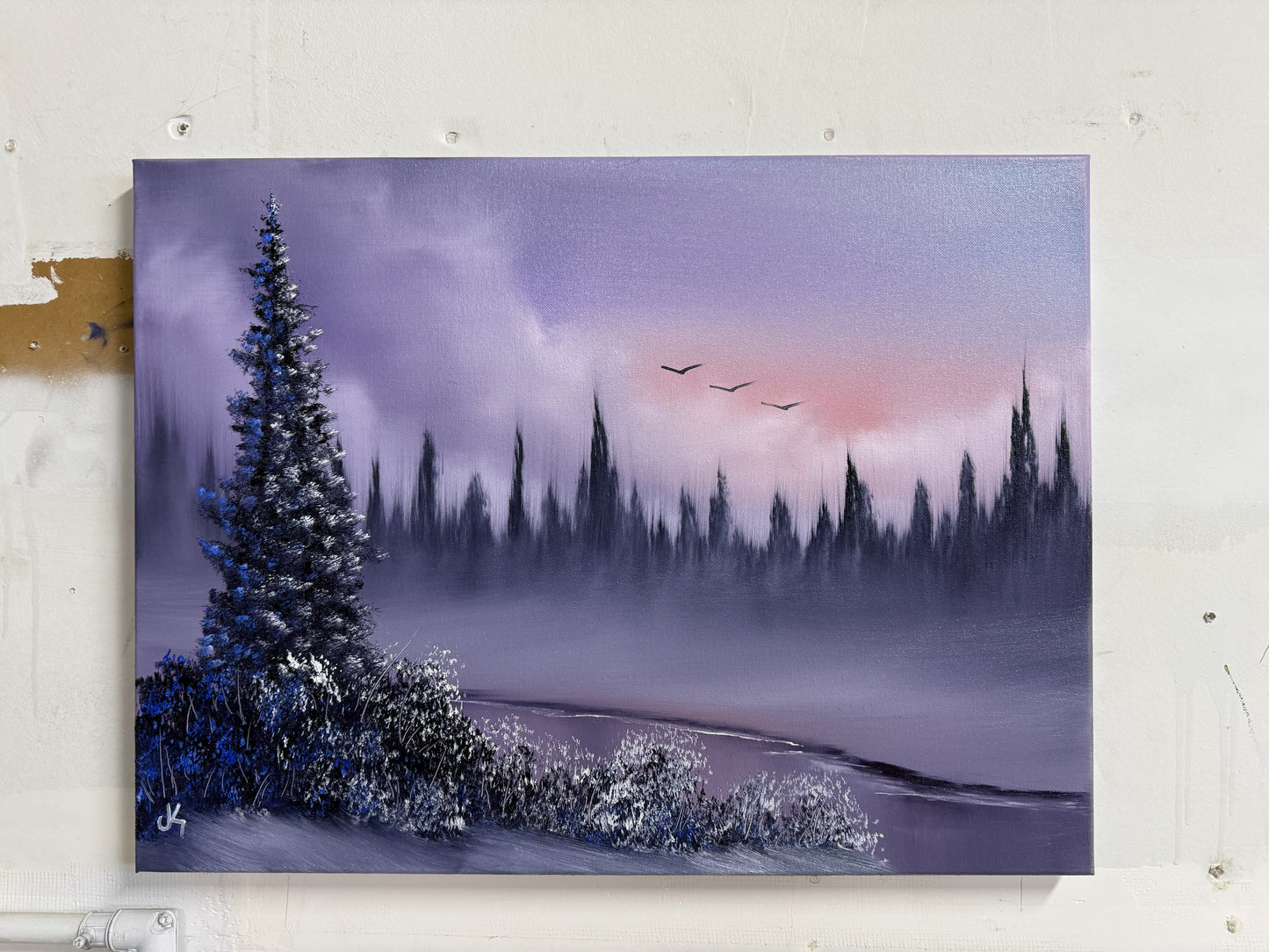 Painting #1622 - 18x24" Winter Landscape painted 12/26/24