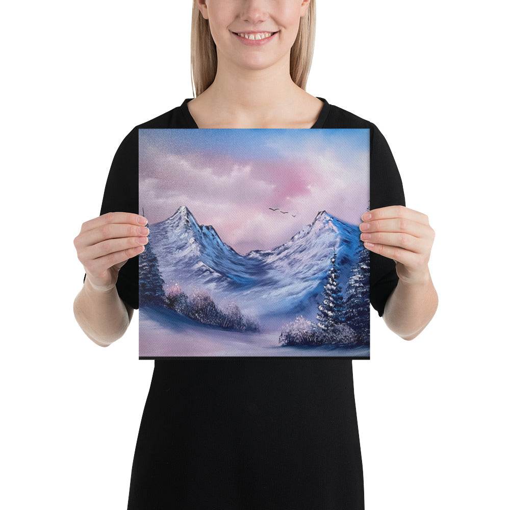 Canvas Print - Winter&#39;s Tranquility - Premium Quality Expressionist Winter Landscape by PaintWithJosh