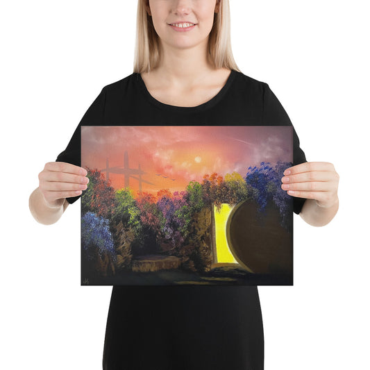 Canvas Print - Limited Edition - Easter Resurrection / Crucifixion Landscape by PaintWithJosh