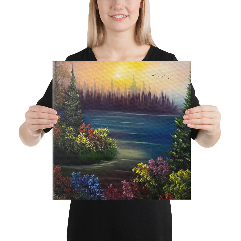 Canvas Print - Limited Edition - Stop and Smell the Flowers Landscape Print by PaintWithJosh