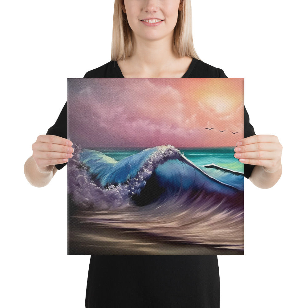 Canvas Print - Limited Edition - Tranquility Bay - Sunset Seascape Ocean Art by PaintWithJosh