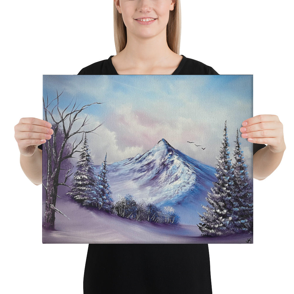 Canvas Print - Winter&#39;s Bliss - Premium Quality Expressionist Winter Landscape by PaintWithJosh