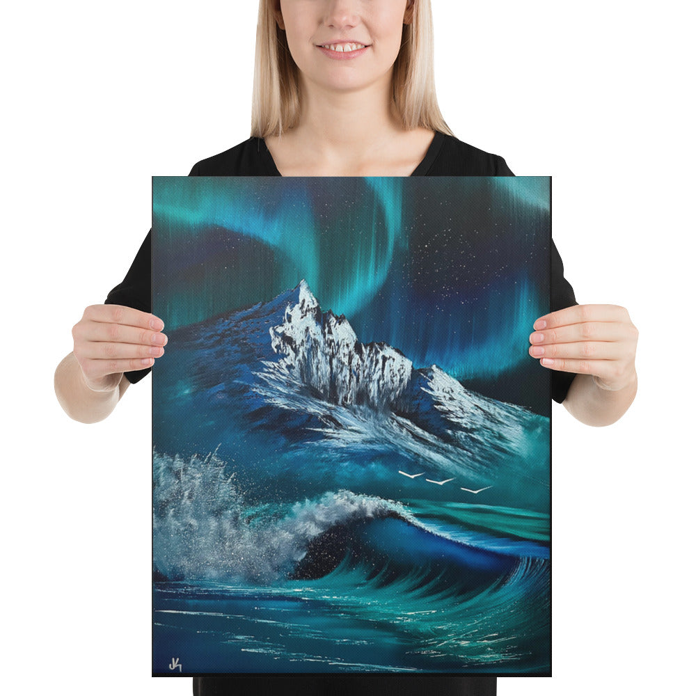 Canvas Print - Northern Divinity Mountain Seascape by PaintWithJosh