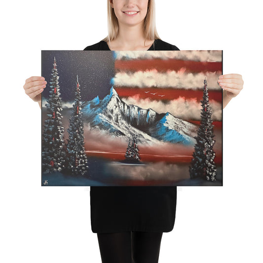 Flag - Freedom Range Canvas Print by PaintWithJosh