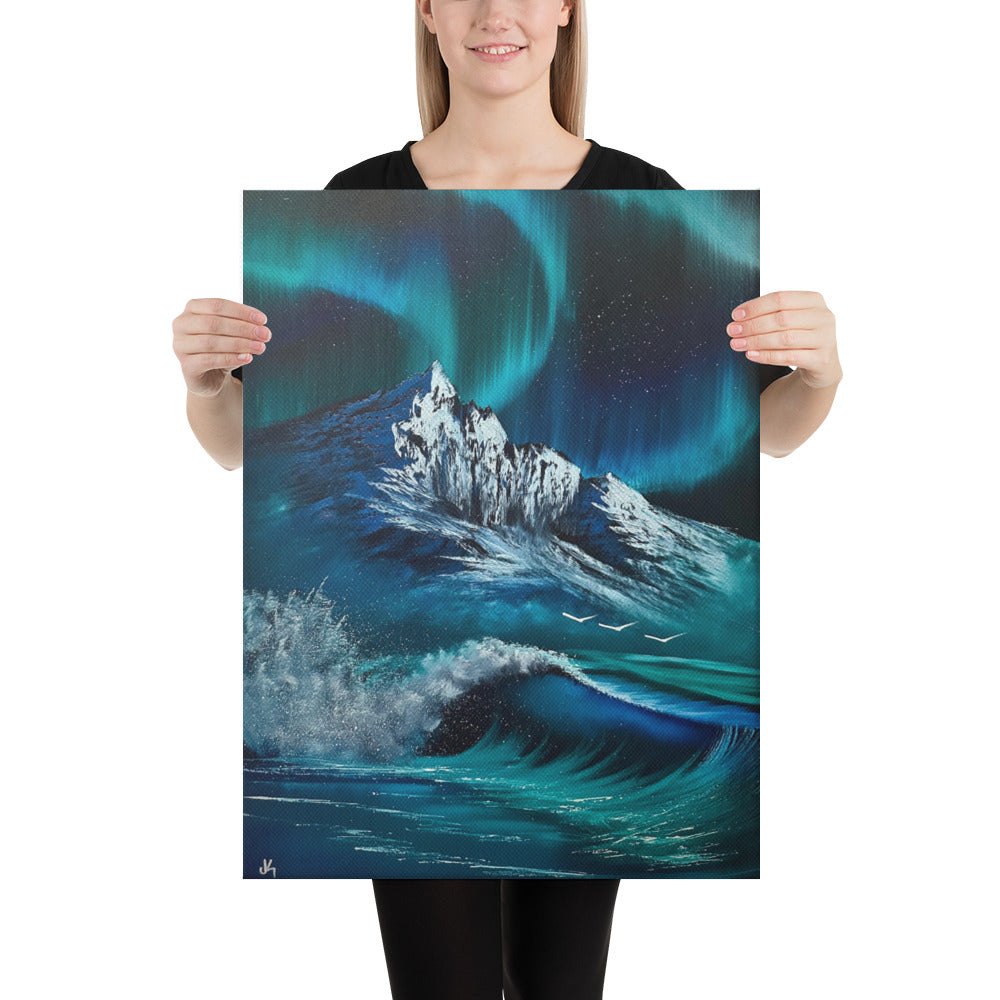 Canvas Print - Northern Divinity Mountain Seascape by PaintWithJosh