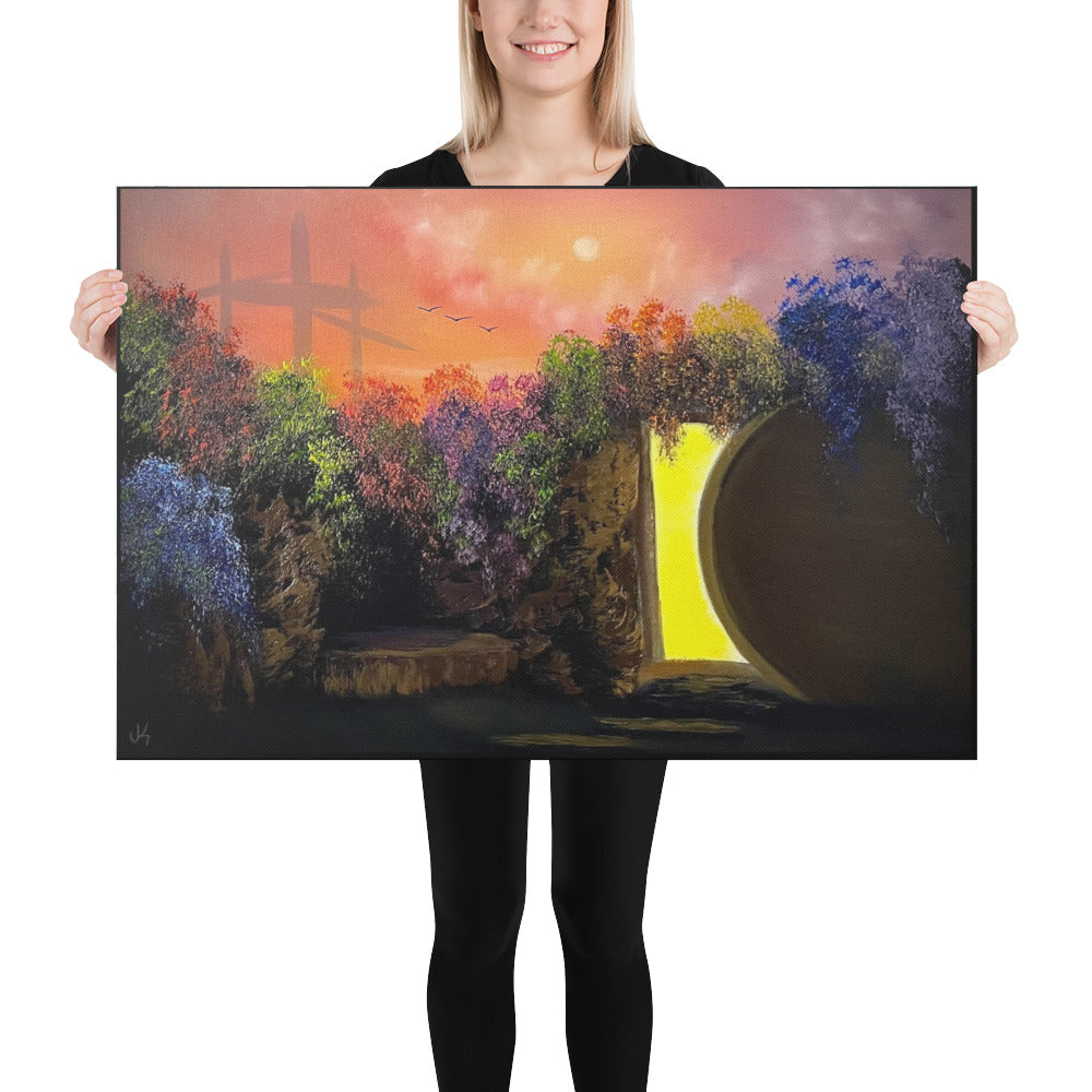 Canvas Print - Limited Edition - Easter Resurrection / Crucifixion Landscape by PaintWithJosh