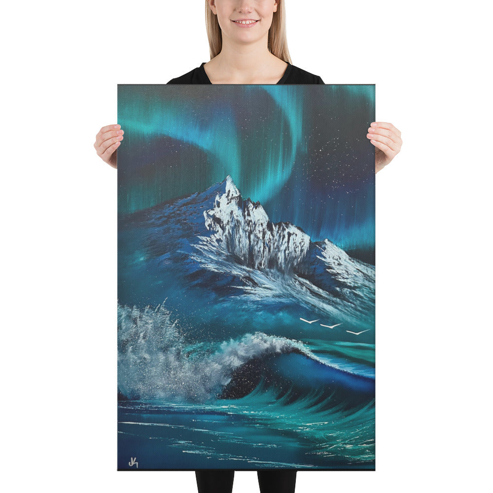 Canvas Print - Northern Divinity Mountain Seascape by PaintWithJosh