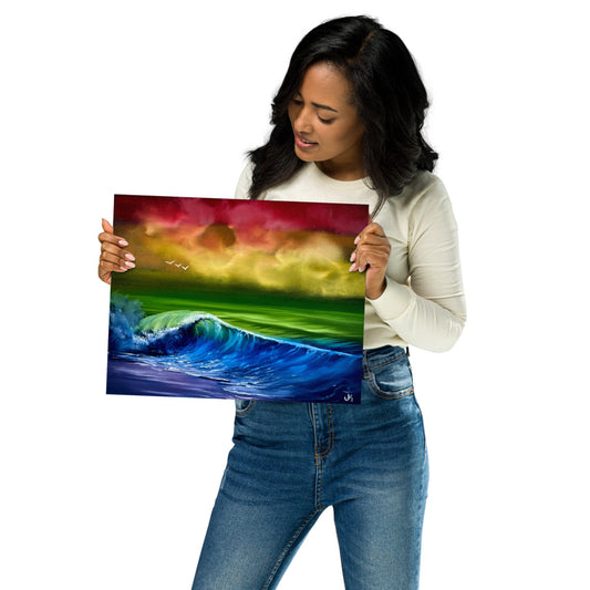 Poster Print - Pride Flag Seascape by PaintWithJosh