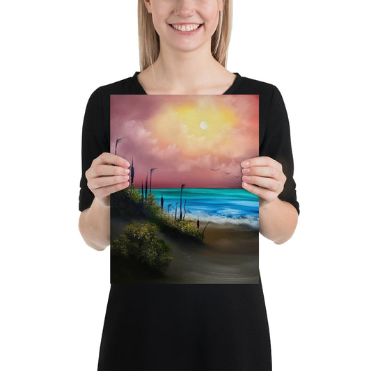 Poster Print - Soft Sunset Seascape by PaintWithJosh