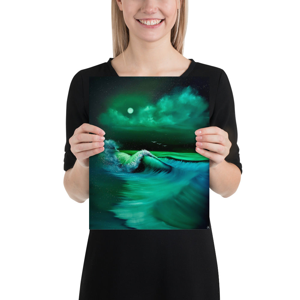 Poster Print - Blue/ Green Seascape - Painting 800 by PaintWithJosh