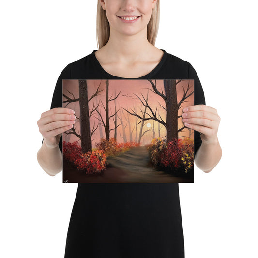 Poster Print - Desolate Autumn Path by PaintWithJosh