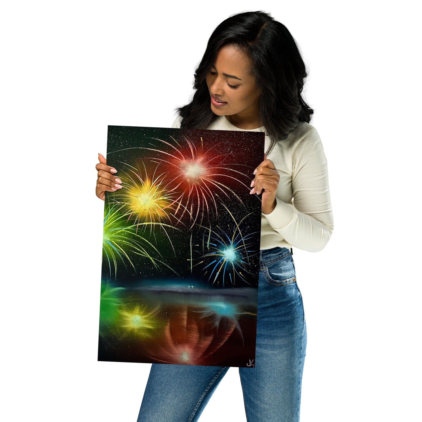 Poster Print - Fireworks over the Lake by PaintWithJosh