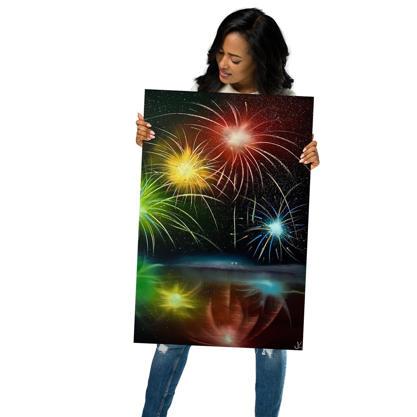 Poster Print - Fireworks over the Lake by PaintWithJosh