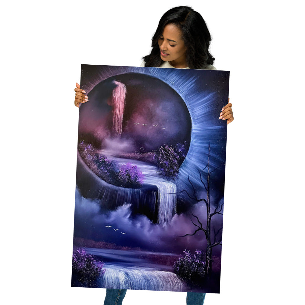 Poster Print - Purple Portal Waterfall by PaintWithJosh