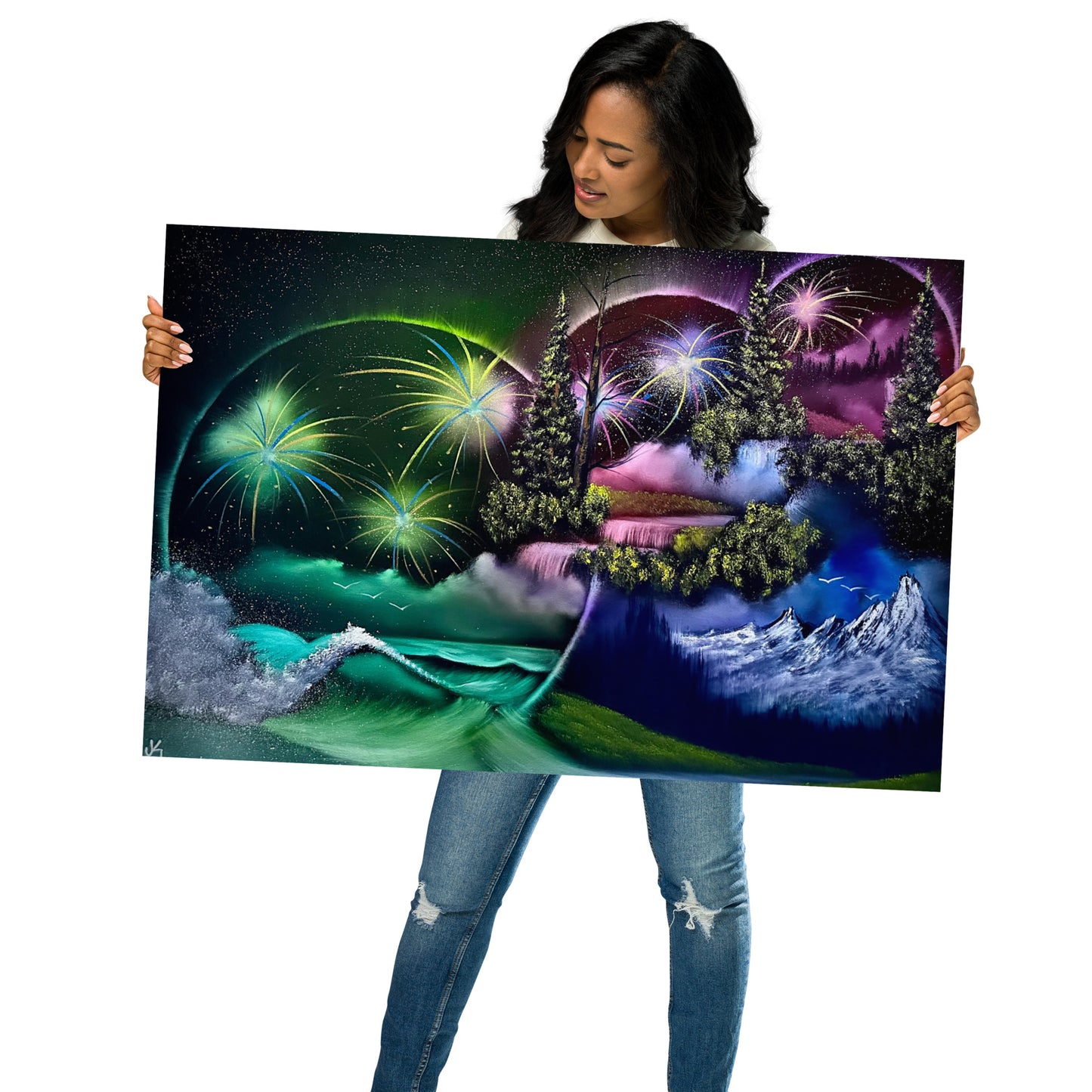 Poster Print - New Years Eve Triple Portal by PaintWithJosh