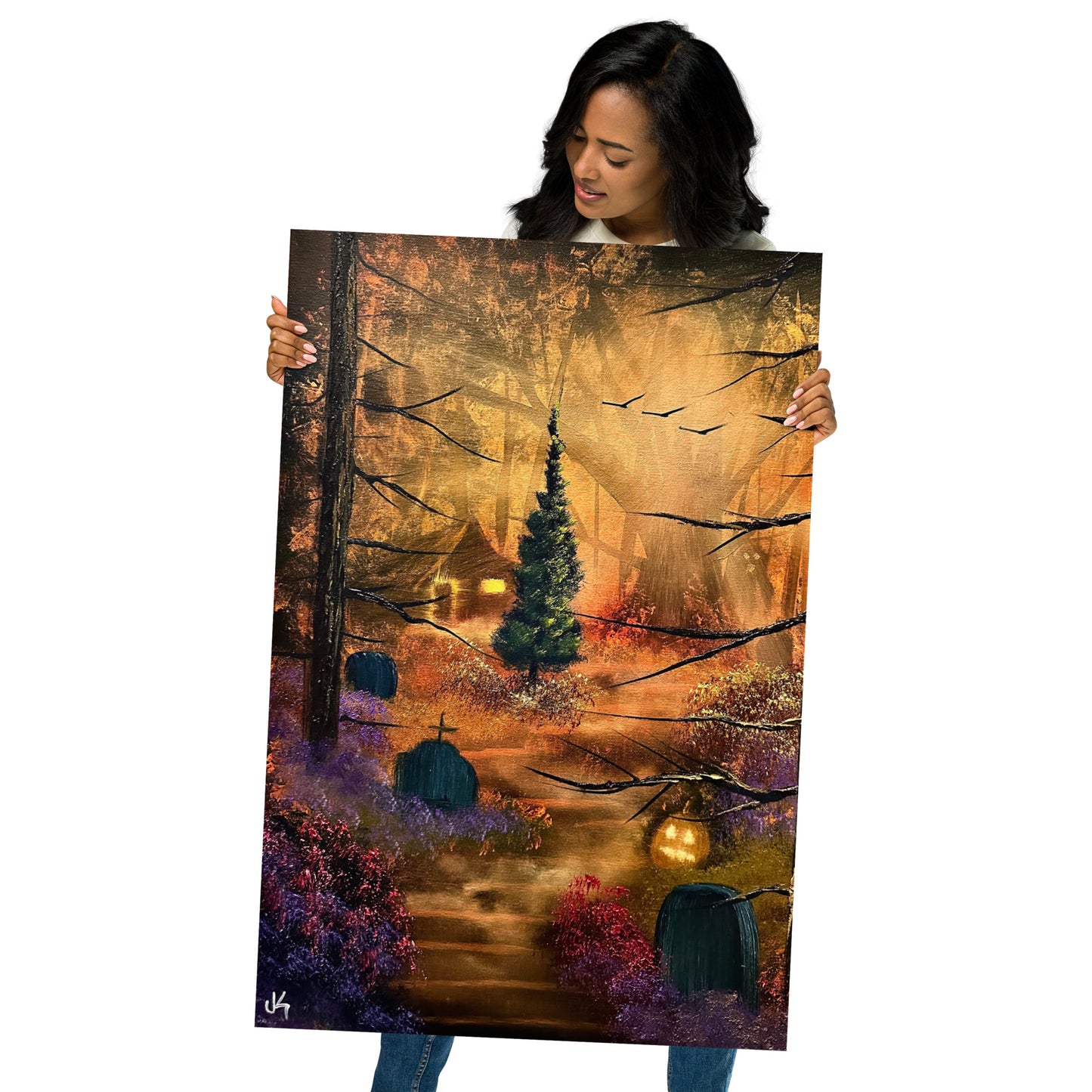 Poster Print - Autumn Enchantment Halloween Landscape by PaintWithJosh