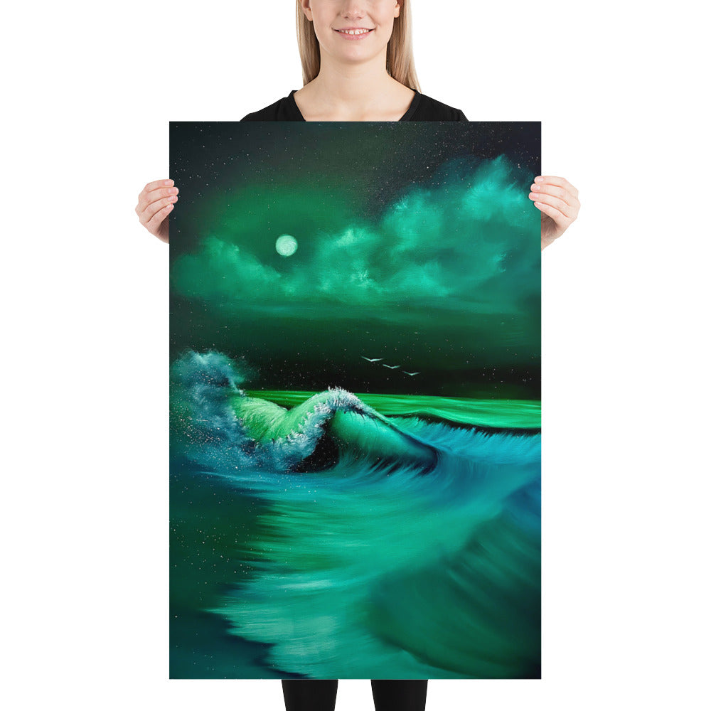 Poster Print - Blue/ Green Seascape - Painting 800 by PaintWithJosh