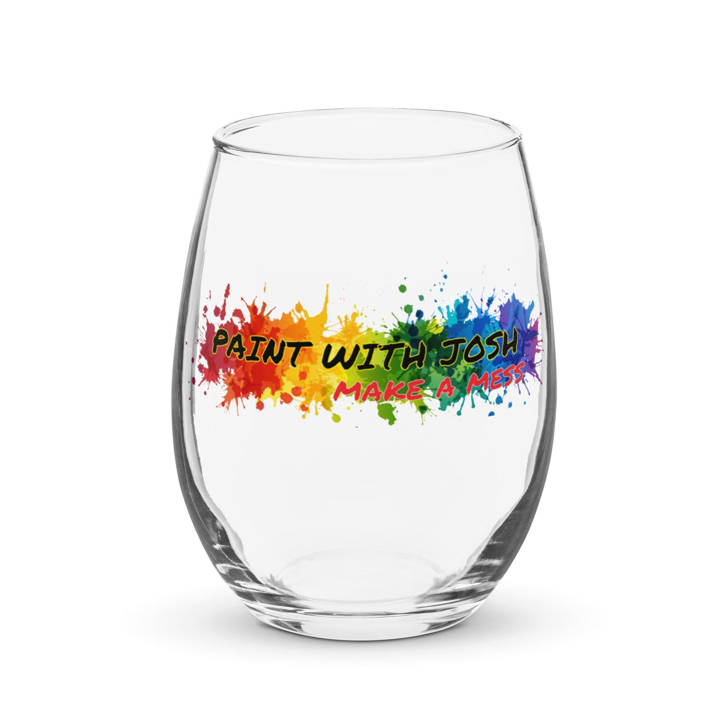 PaintWithJosh Stemless wine glass