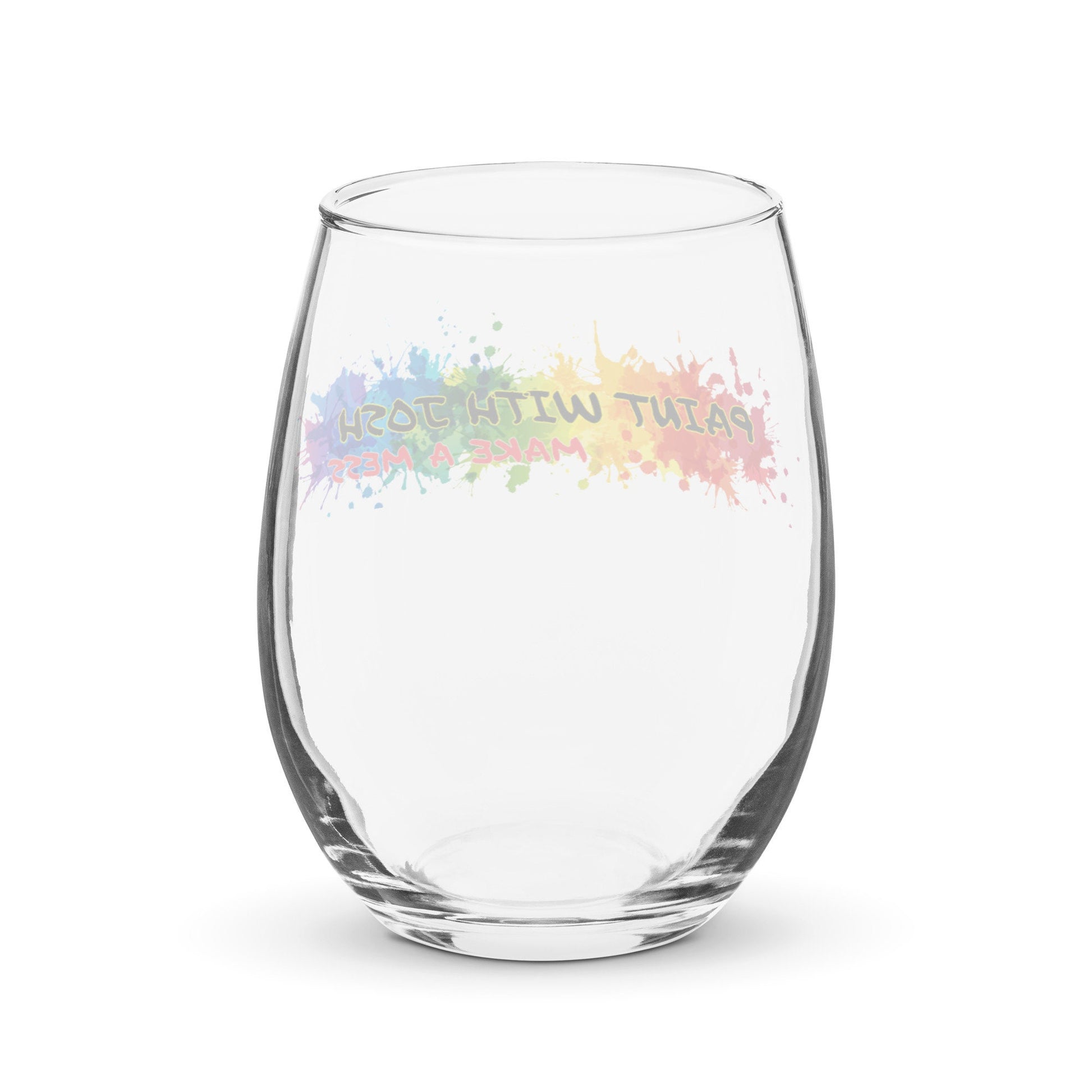 PaintWithJosh Stemless wine glass