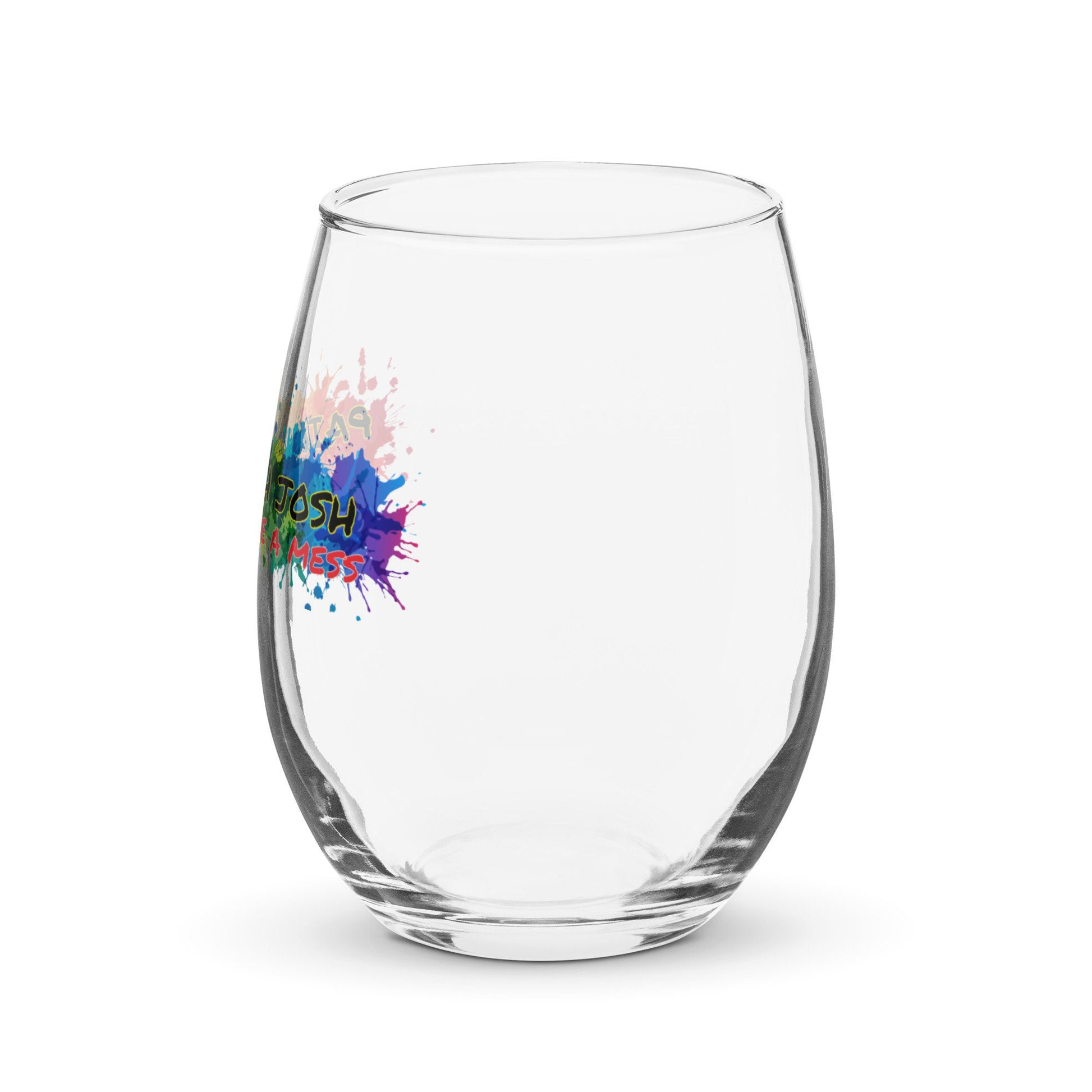 PaintWithJosh Stemless wine glass