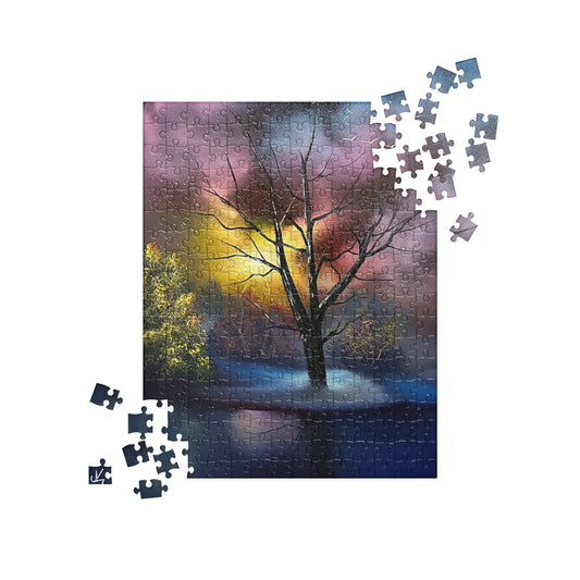 Night Reflections Jigsaw Puzzle by PaintWithJosh