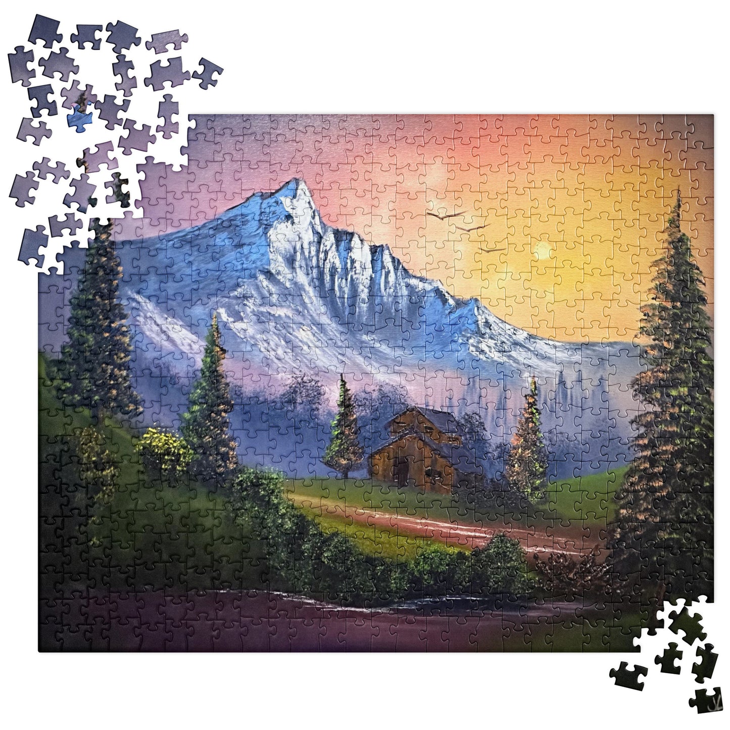 Beaver Creek Cabin Jigsaw Puzzle by PaintWithJosh