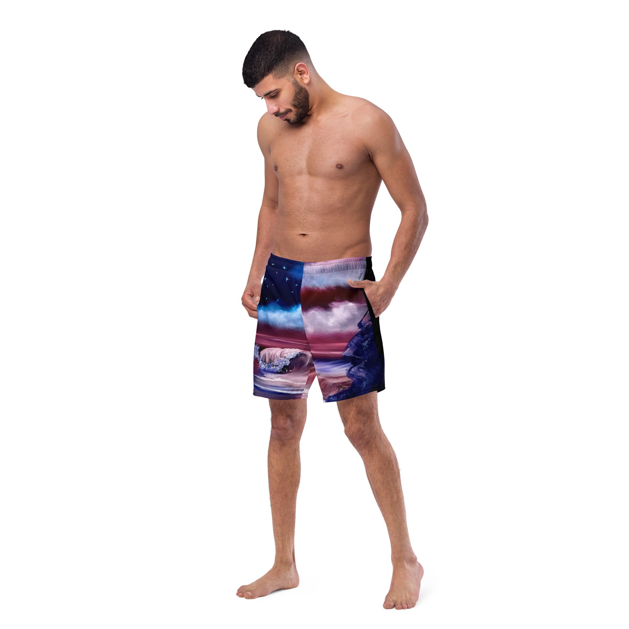 Mens sales patriotic swimwear