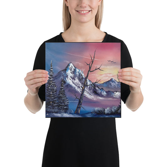 Canvas Print - Sunrise Mountain (V4) Expressionism Landscape by PaintWithJosh